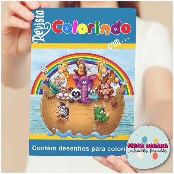 Revistinhas Para Colorir Arca De Noé Tam G 15x21 Cm