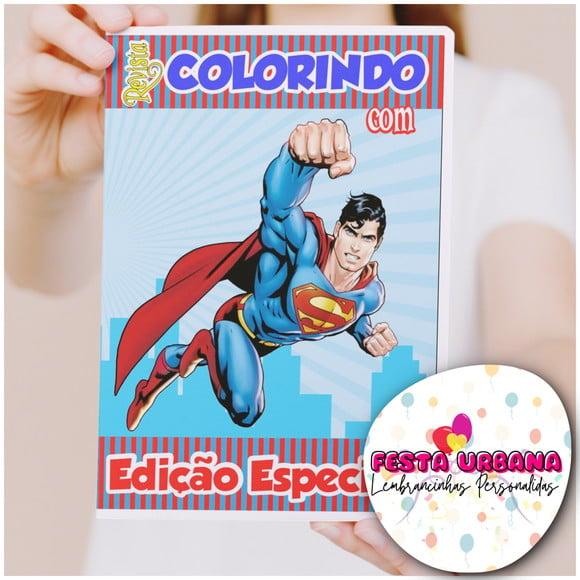 Revistinhas Para Colorir Super Homem Tam G 15x21 Cm