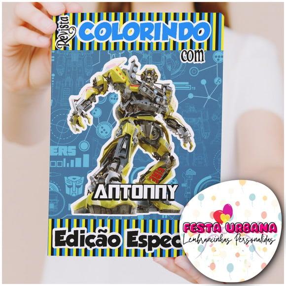 Revistinhas para Colorir Transformers Tam G 15x21 cm