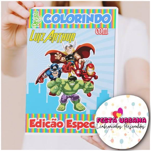 Revistinhas Para Colorir Vingadores Cute Baby Tam G 15x21 Cm