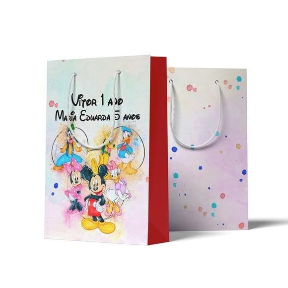 Sacolinha Personalizada Mickey Aquarela