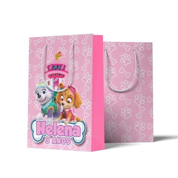 Sacolinha Personalizada Patrulha Canina Rosa