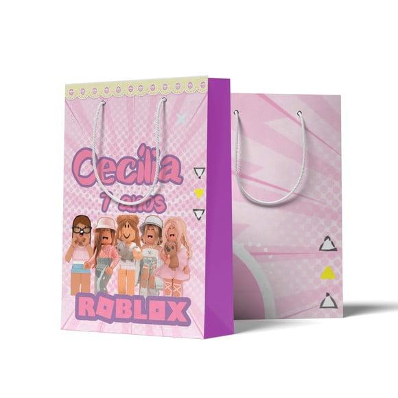 Sacolinha Personalizada Roblox Rosa