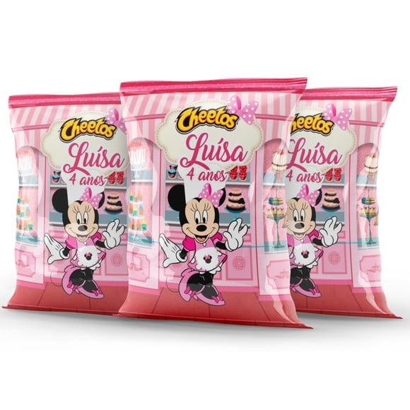 Salgadinho Cheetos Personalizado Minnie Confeiteira