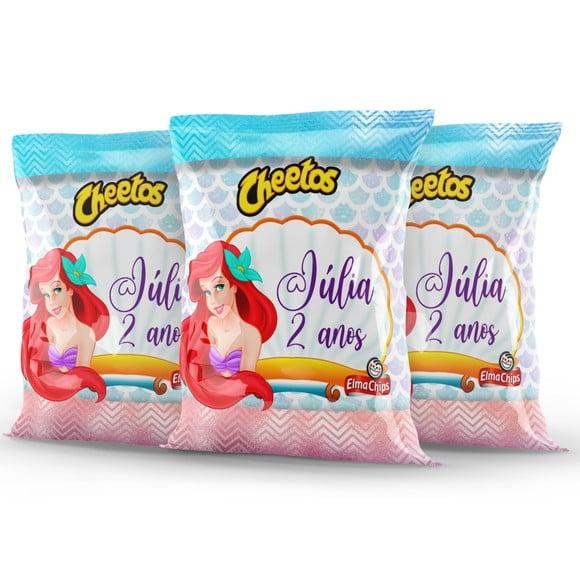 Salgadinho Cheetos Personalizado Pequena Sereia Ariel