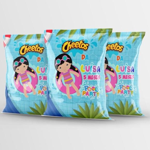 Salgadinho Cheetos Personalizado Pool Party Menina