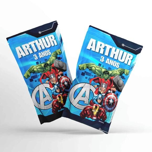 Saquinho Metalizado Vingadores | G 12 x 20 cm