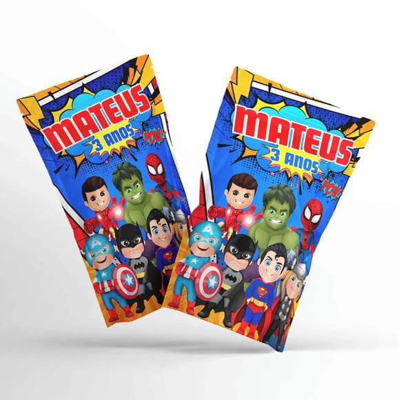 Saquinho Metalizado Vingadores | G 12 x 20 cm