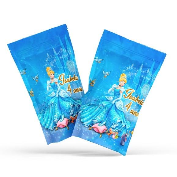 Saquinho Zip Lock Cinderela | G 12 X20 cm