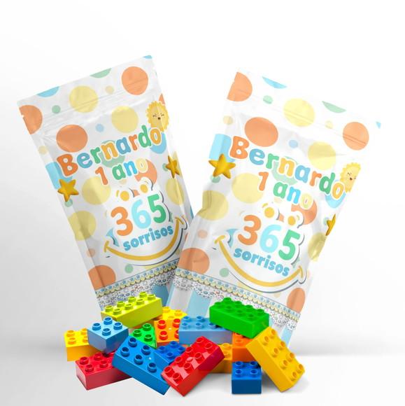 Saquinho Metalizado Ziplock Blocos de Montar 365 Sorrisos no Pers