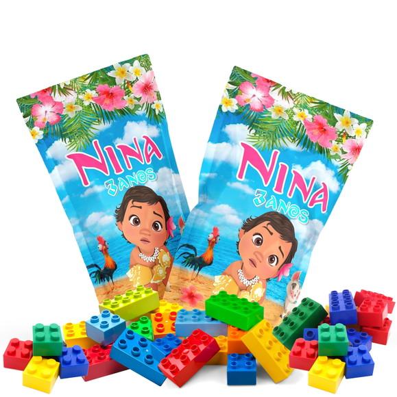Saquinho Metalizado Ziplock Blocos de Montar Moana Baby no Person