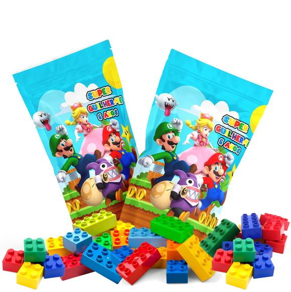 Saquinho Metalizado Ziplock Blocos de Montar Super Mario no Perso