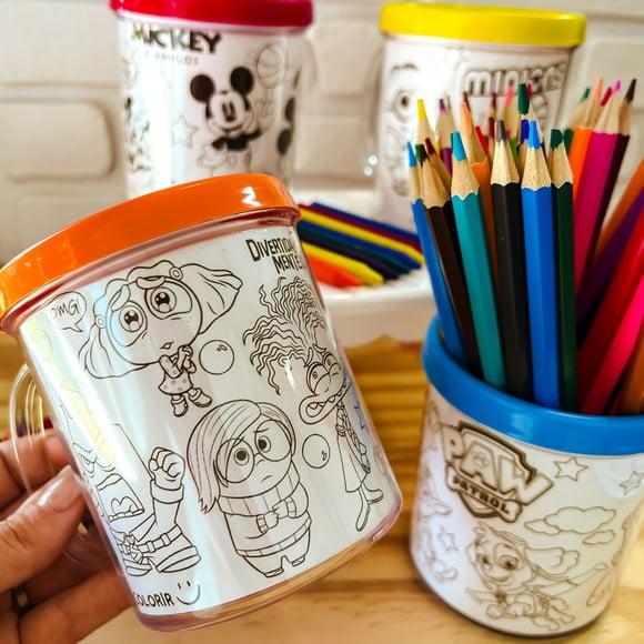 Livro de Colorir Caneca Personalizada Acrílico 380ml Personaliza