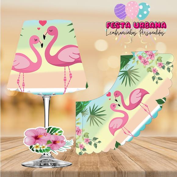 Cúpula para Abajur na Taça Flamingo | Lembrancinha Festa Infant