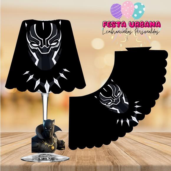 Cúpula para Abajur na Taça Pantera Negra | Lembrancinha Festa I