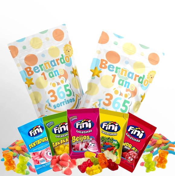 Saquinho Metalizado Ziplock Fini 365 Sorrisos no Zip Lock Persona
