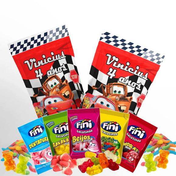 Saquinho Metalizado Ziplock Fini Carros no Zip Lock Personalizado