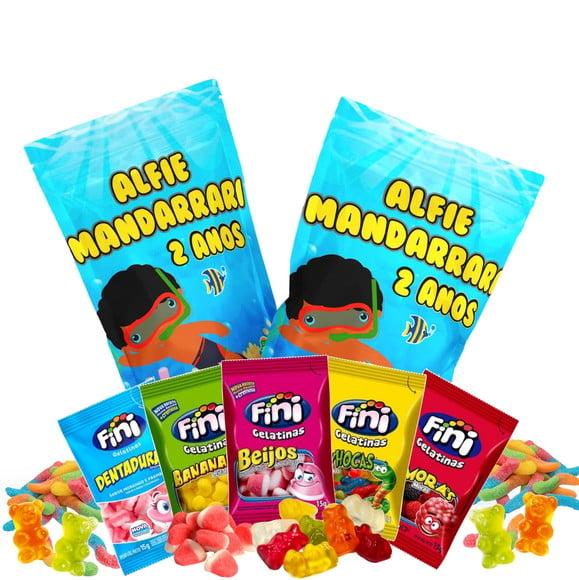 Saquinho Metalizado Ziplock Fini Fundo do Mar no Zip Lock Persona