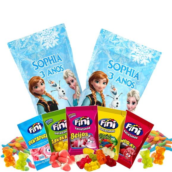 Saquinho Metalizado Ziplock Fini Frozen no Zip Lock Personalizado