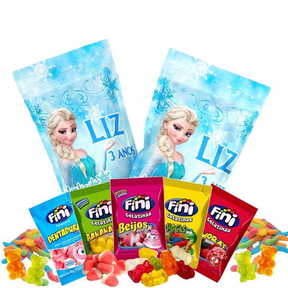 Saquinho Metalizado Ziplock Fini Frozen no Zip Lock Personalizado