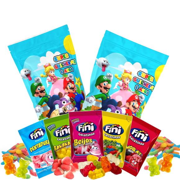 Saquinho Metalizado Ziplock Fini Super Mario no Zip Lock Personal