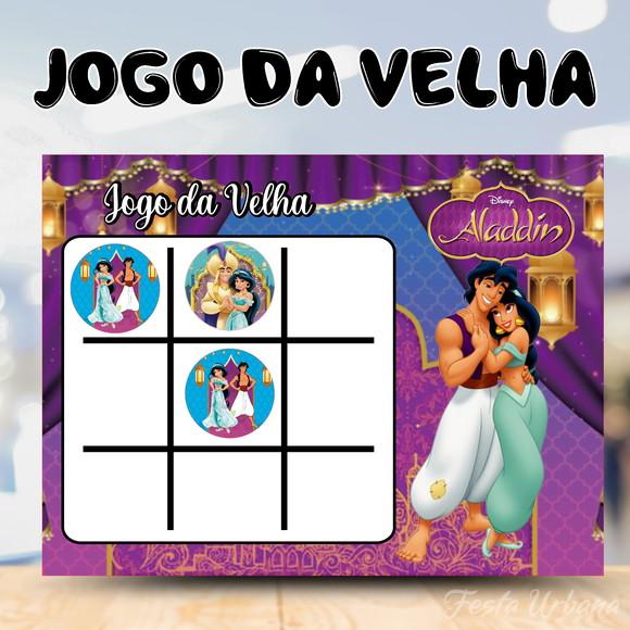 Jogo da Velha Aladdin Lembrancinha Personalizada | Lembrancinha F