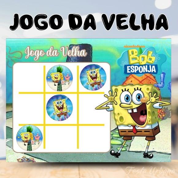 Jogo da Velha Bob Esponja Lembrancinha Personalizada | Lembrancin