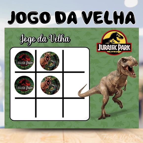 Jogo da Velha Jurassic Park Lembrancinha Personalizada | Lembranc
