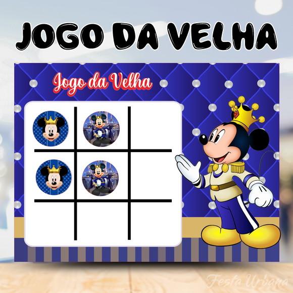 Jogo da Velha Mickey Realeza | Lembrancinha Festa Infantil