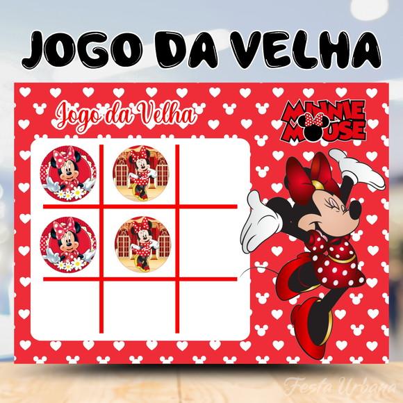 Jogo da Velha Minnie Vermelha Lembrancinha Personalizada | Lembra