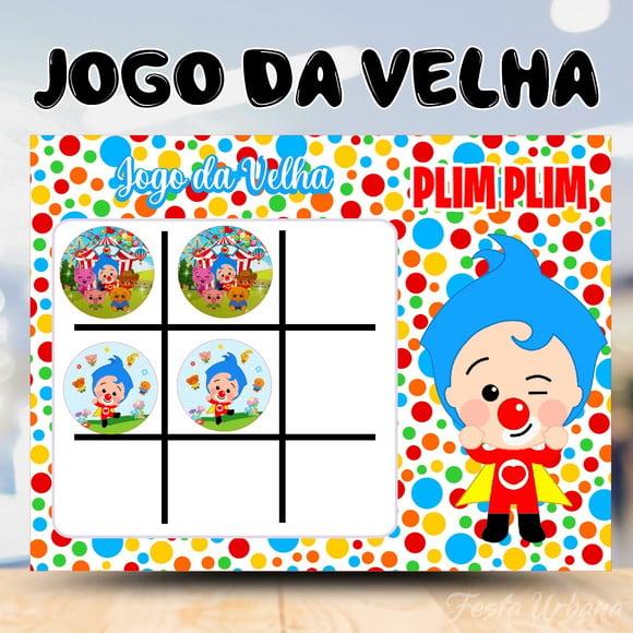 Jogo da Velha Palhaço Plim Plim Lembrancinha Personalizada | Lem