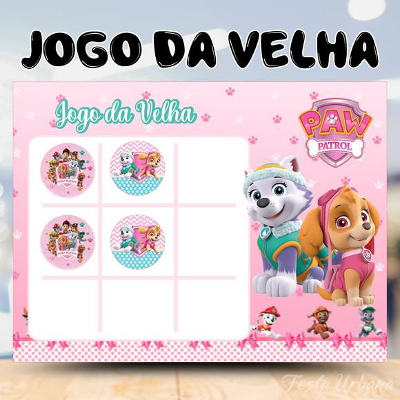 Jogo da Velha Patrulha Canina Menina | Lembrancinha Festa Infanti