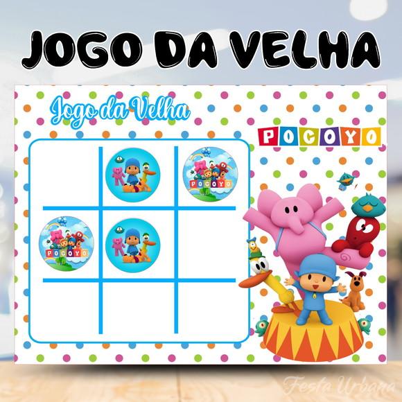 Jogo da Velha Pocoyo Lembrancinha Personalizada | Lembrancinha Fe