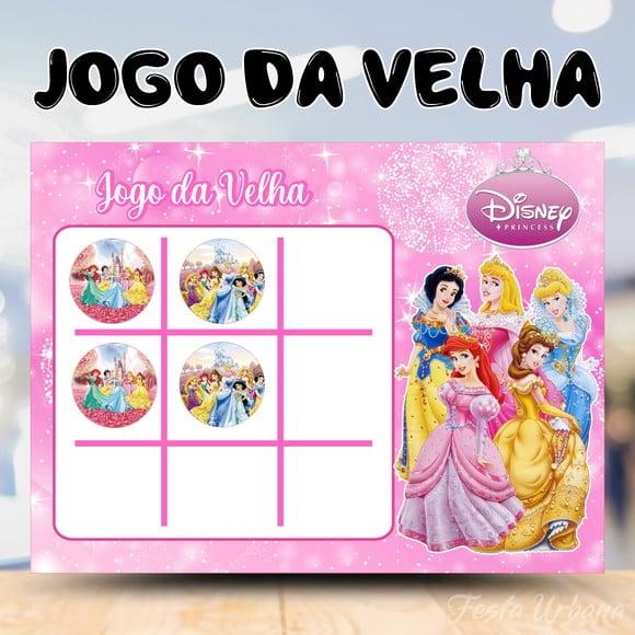 Jogo da Velha Princesas Disney Lembrancinha Personalizada | Lembr