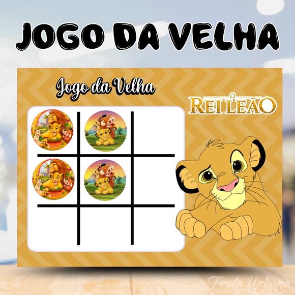 Jogo da Velha Rei Leao Lembrancinha Personalizada | Lembrancinha 