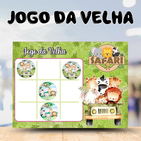 Jogo da Velha Safari Lembrancinha Personalizada | Lembrancinha Fe