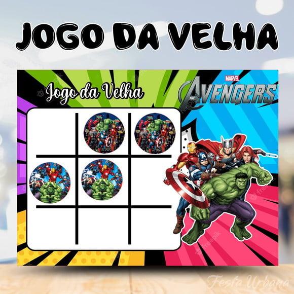 Jogo da Velha Vingadores Lembrancinha Personalizada | Lembrancinh
