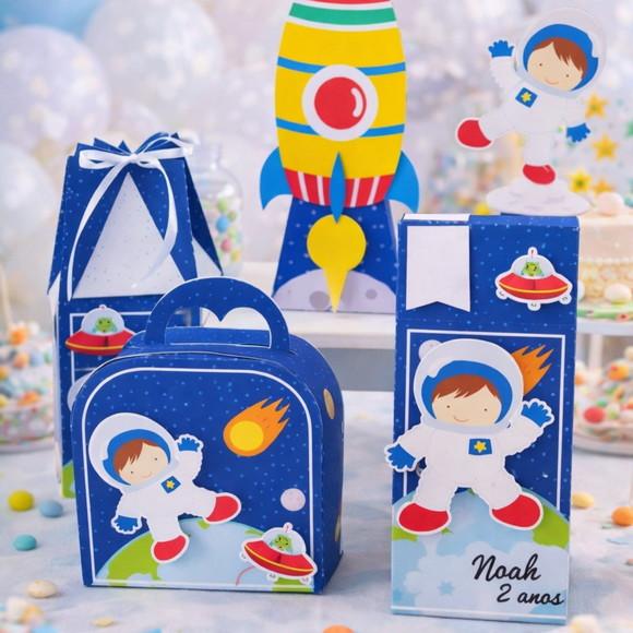 Kit 40 Caixinhas Astronauta Lembrancinhas Personalizadas | Lembra