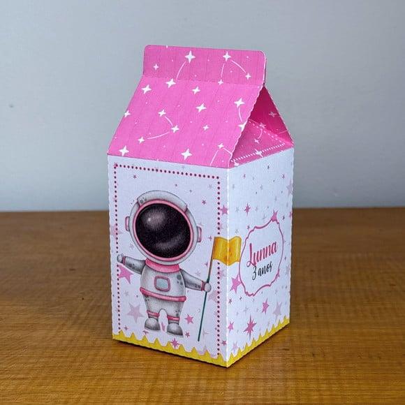 Kit 40 Caixinhas Astronauta Rosa Menina Lembrancinhas | Lembranci