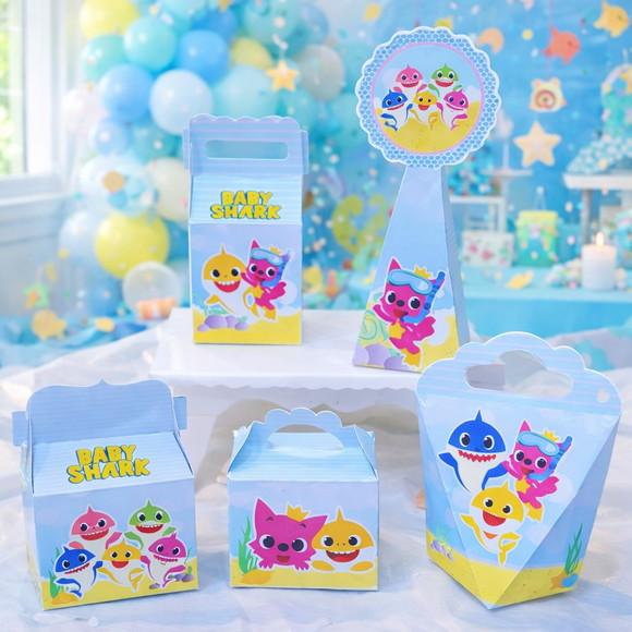 Kit 40 Caixinhas Baby Shark Lembrancinhas Personalizadas | Lembra