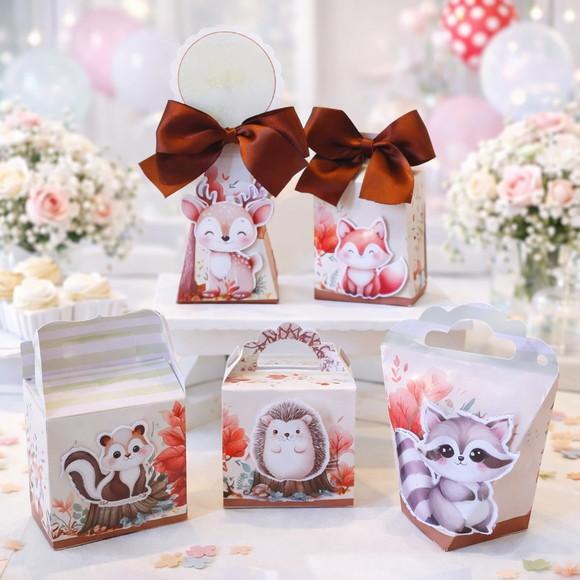 Kit 40 Caixinhas Bosque Encantado Lembrancinha Personalizada | Le