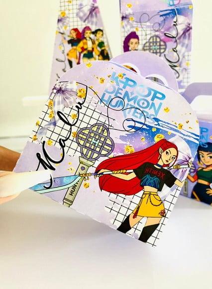 Kit 40 Caixinhas Guerreiras do K-pop | Lembrancinha Festa Infanti