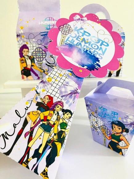 Kit 40 Caixinhas Guerreiras do K-pop | Lembrancinha Festa Infanti