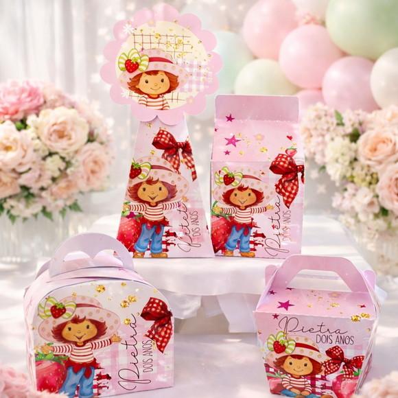 Kit 40 Caixinhas Moranguinho Lembrancinha Personalizada | Lembran