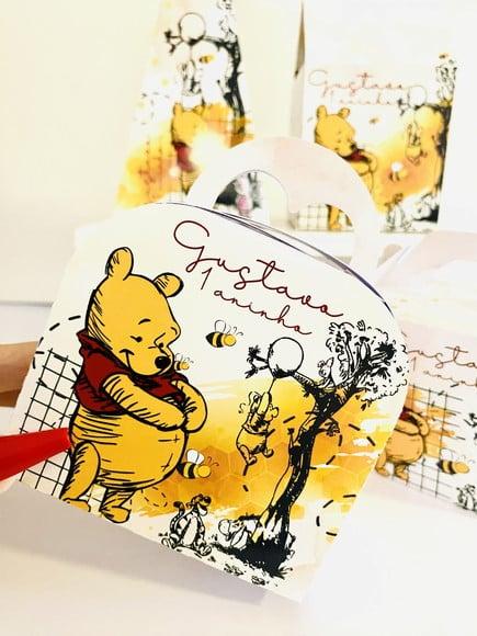 Kit 40 Caixinhas Ursinho Pooh Personalizadas Lembrancinha | Lembr