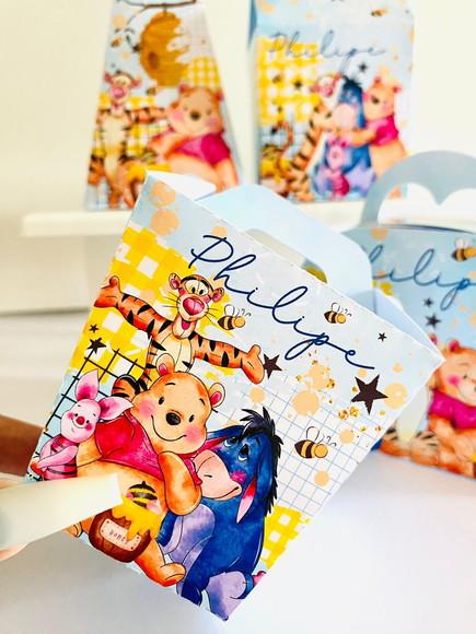 Kit 40 Caixinhas Ursinho Pooh Personalizadas Lembrancinha | Lembr