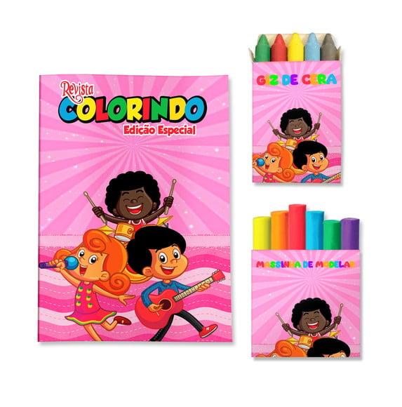 Livro de Colorir Massinha 3 Palavrinhas Personalizado | Kit Color