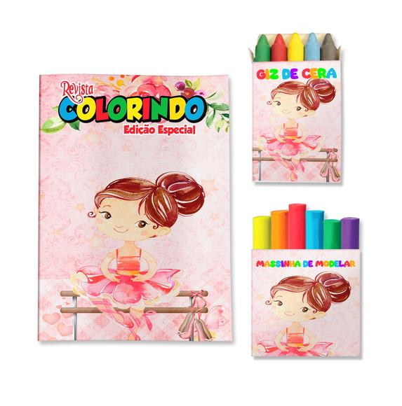 Livro de Colorir Massinha Bailarina Personalizado | Kit Colorir I