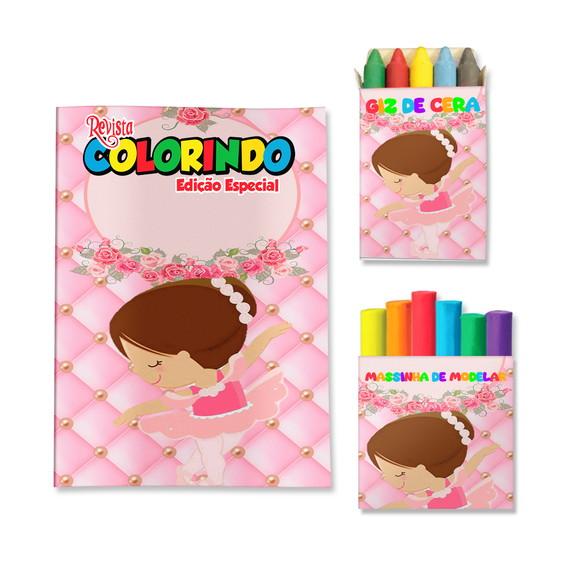 Livro de Colorir Massinha Bailarina Personalizado | Kit Colorir I