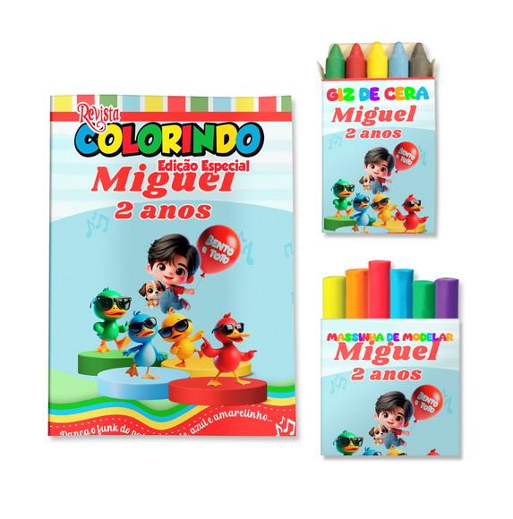 Livro de Colorir Massinha Bento e Totó Patinhos Personalizado | 